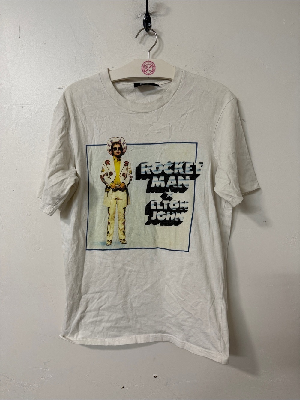 Vintage-Inspired Elton John Rocket Man Graphic Short-Sleeve Tee